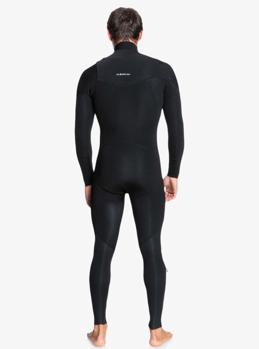 Hombre Quiksilver Trajes De Surf | 5/4/3Mm Everyday Sessions - Traje De Surf Con Cremallera En El Pecho Para Hombre Black