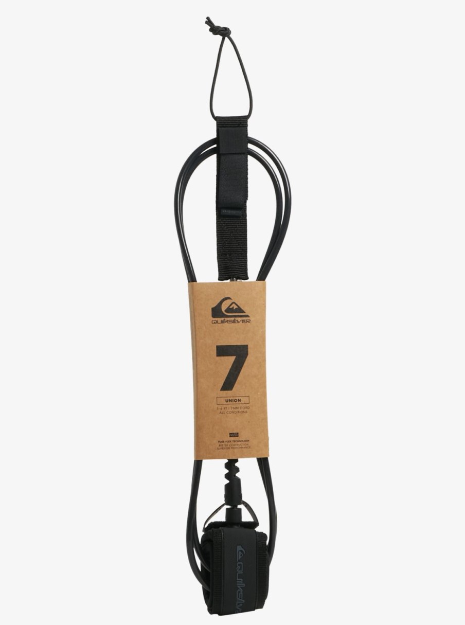 Hombre Quiksilver Accesorios Surf | Union 7 Ft - Invento/ Leash Para Surf Black