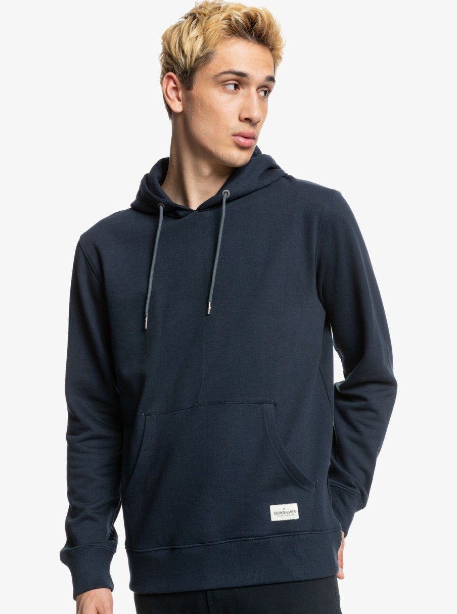 Hombre Quiksilver Sudaderas & Jerseis | Essentials - Sudadera Con Capucha Organica Para Hombre Navy Blazer