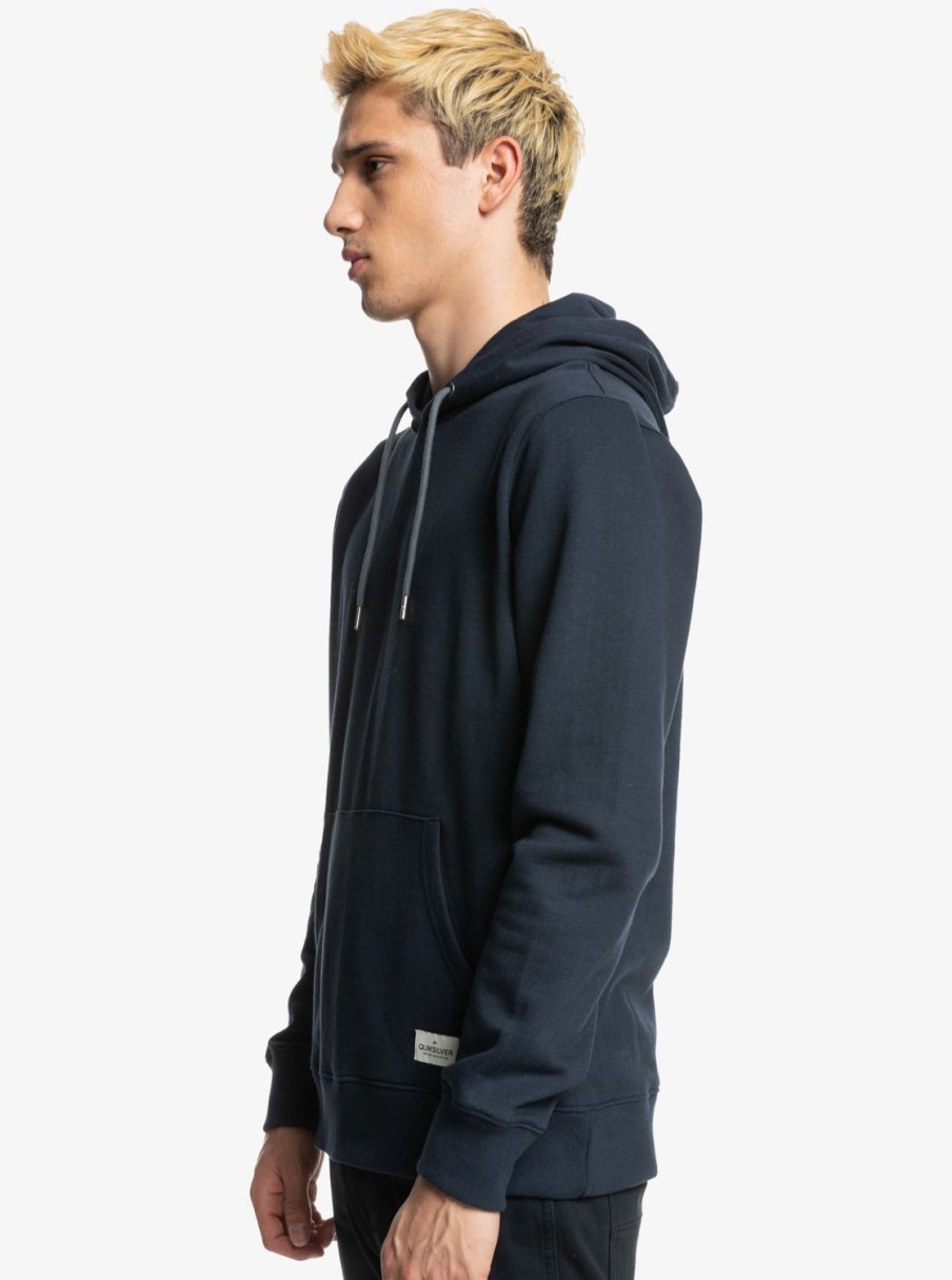 Hombre Quiksilver Sudaderas & Jerseis | Essentials - Sudadera Con Capucha Organica Para Hombre Navy Blazer