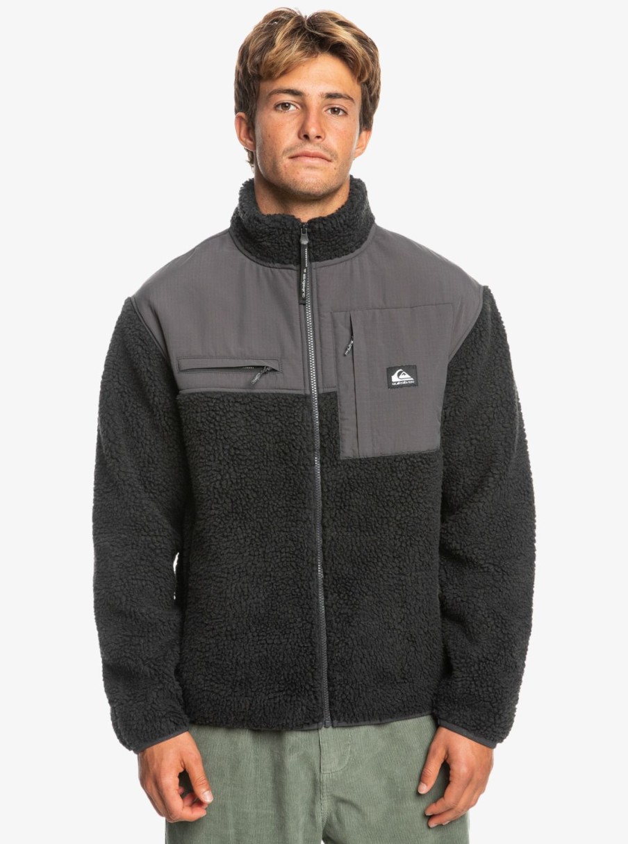 Hombre Quiksilver Chaquetas & Abrigos | Shallow Water - Polar Con Cremallera Para Hombre Phantom