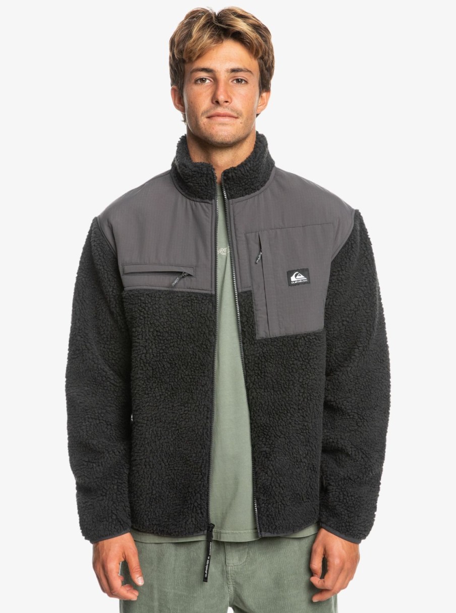 Hombre Quiksilver Chaquetas & Abrigos | Shallow Water - Polar Con Cremallera Para Hombre Phantom