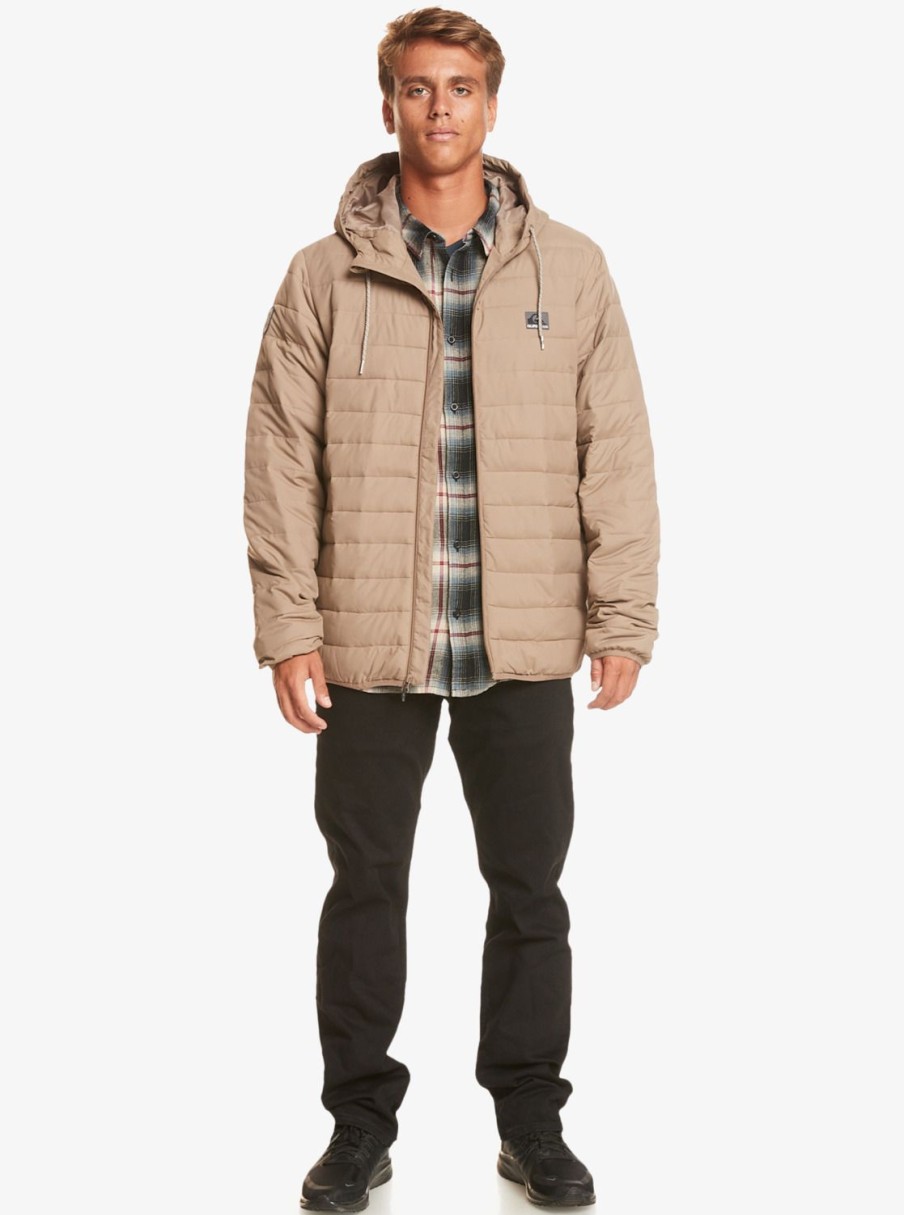 Hombre Quiksilver Chaquetas & Abrigos | Scaly - Chaqueta Acolchada Para Hombre Fossil