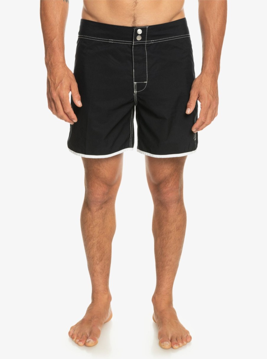 Hombre Quiksilver Boardshorts | Original Scallop Snap 16" - Boardshorts Para Hombre Black