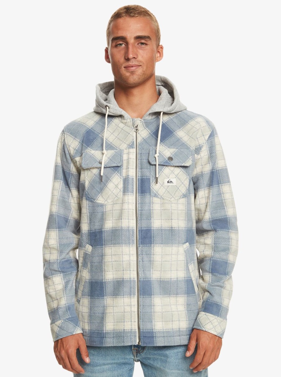 Hombre Quiksilver Sudaderas & Jerseis | Super Swell - Sudadera Con Capucha Y Cremallera Para Hombre Bering Sea Superswell Plaid