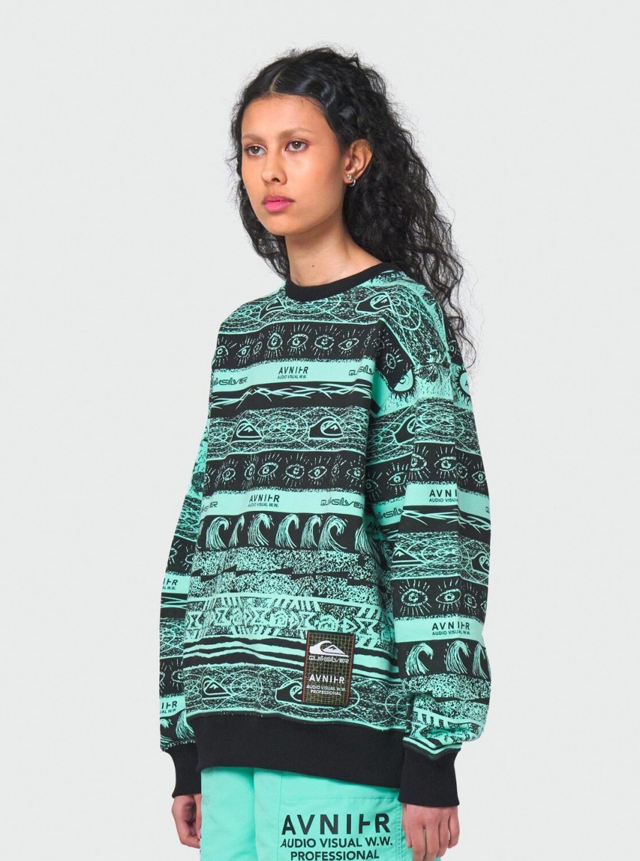 Hombre Quiksilver Sudaderas & Jerseis | Avnier Encore Noise - Sudadera Unisex Cabbage