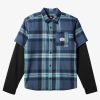 Nino Quiksilver Camisas | Check This Up - Camisa Oversize De Manga Larga Para Chicos 8-16 Naval Academy Check This Up Ls