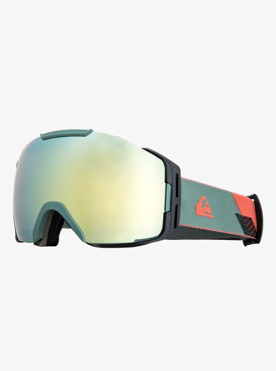 Hombre Quiksilver Accesorios | Discovery - Mascara Para Snowboard/Esqui Para Hombre Laurel Wreath/Gold Ml S3