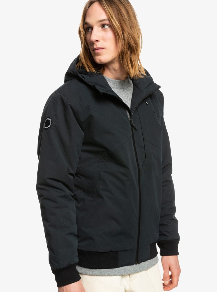 Hombre Quiksilver Chaquetas & Abrigos | New Brooks 5K - Chaqueta Impermeable Para Hombre Black