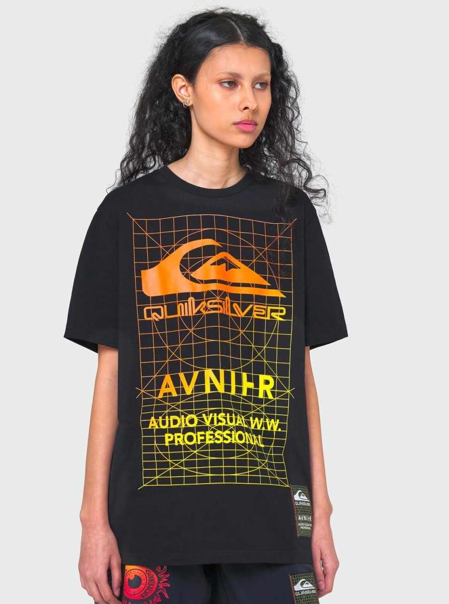 Hombre Quiksilver Camisetas & Polos | Avnier Source Mire - Camiseta Unisex Black