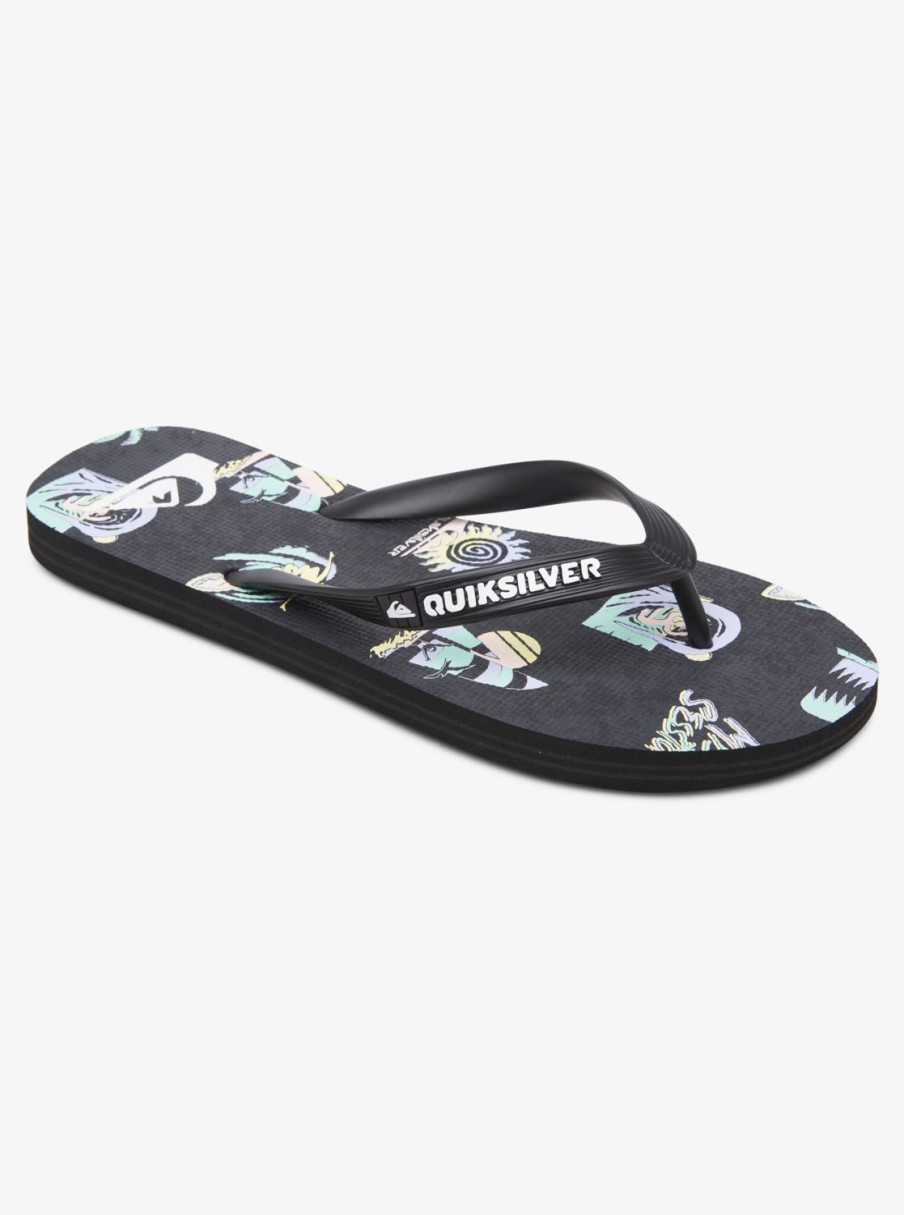 Hombre Quiksilver | Molokai Island Pulse - Chanclas Para Hombre Black/Grey/Black