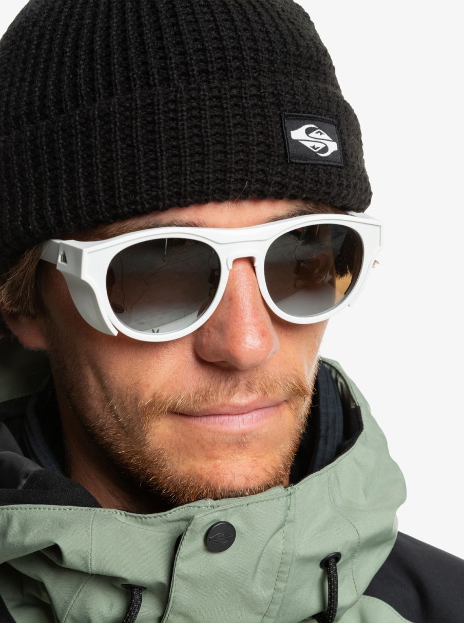 Hombre Quiksilver Gafas De Sol | Eliminator+ - Gafas De Sol Para Hombre White/Fl Silver