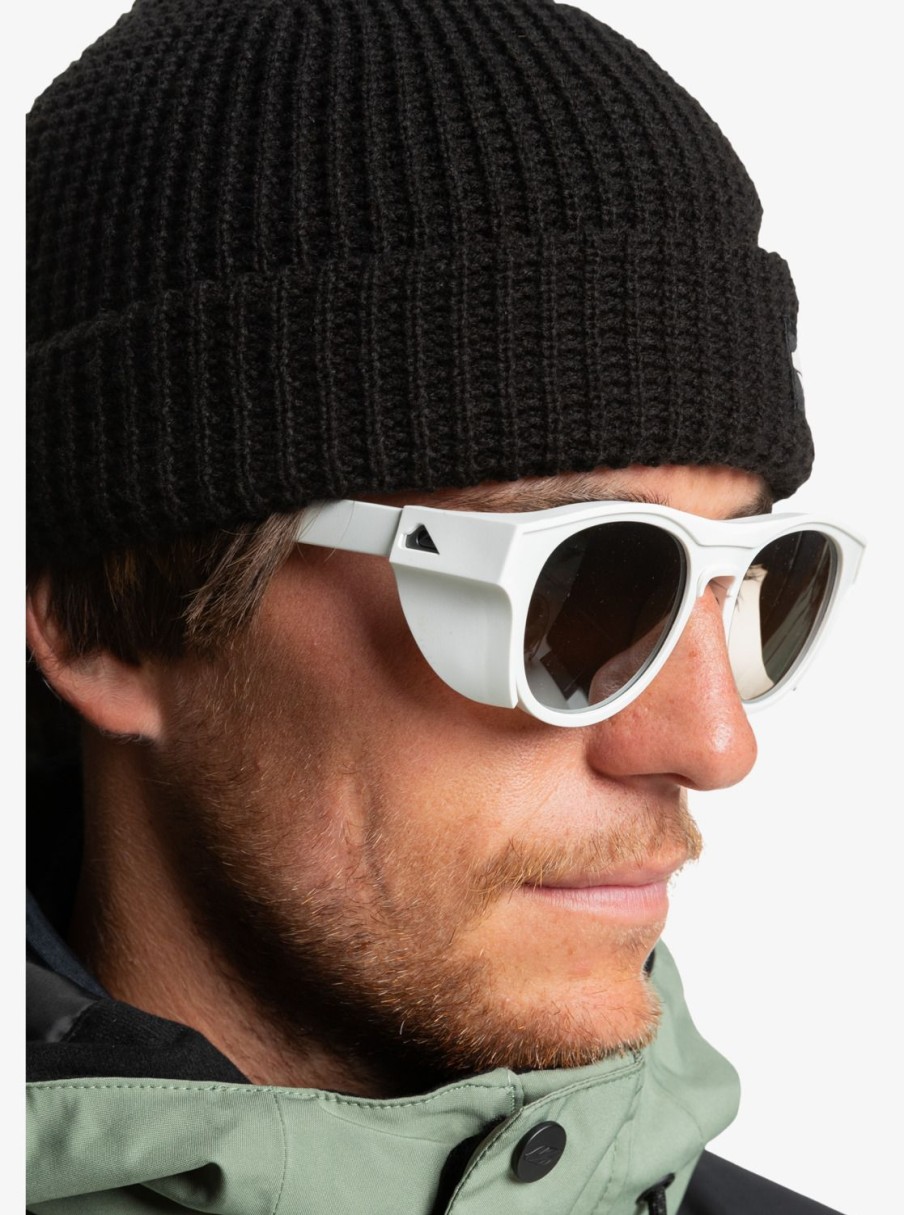 Hombre Quiksilver Gafas De Sol | Eliminator+ - Gafas De Sol Para Hombre White/Fl Silver