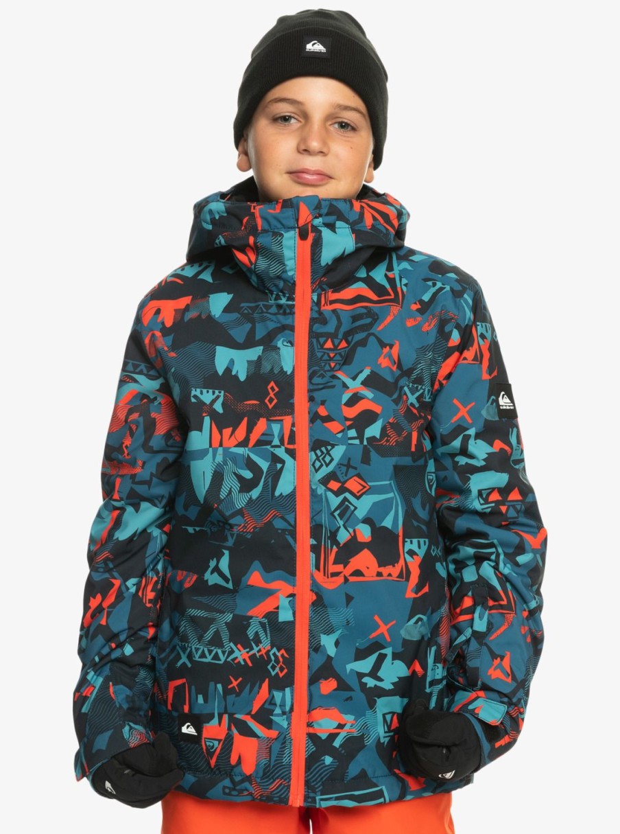 Nino Quiksilver Accesorios | Mission Printed - Chaqueta Tecnica Snow Para Chicos Building Moutains Grenadine