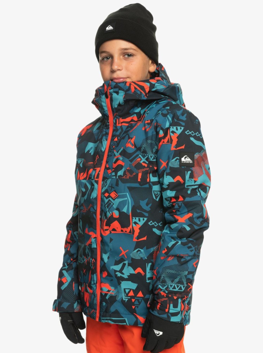 Nino Quiksilver Accesorios | Mission Printed - Chaqueta Tecnica Snow Para Chicos Building Moutains Grenadine