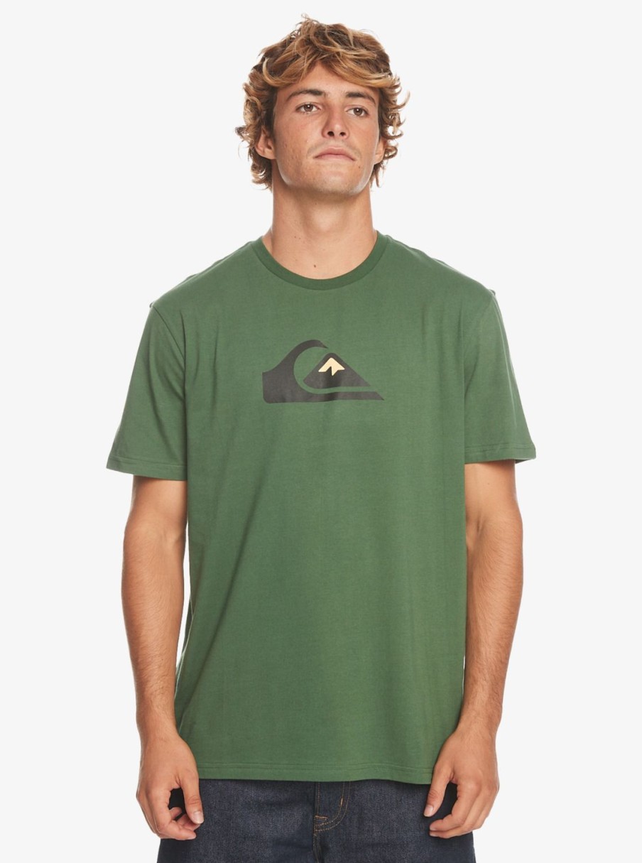 Hombre Quiksilver Camisetas & Polos | Comp Logo - Camiseta Para Hombre Greener Pastures