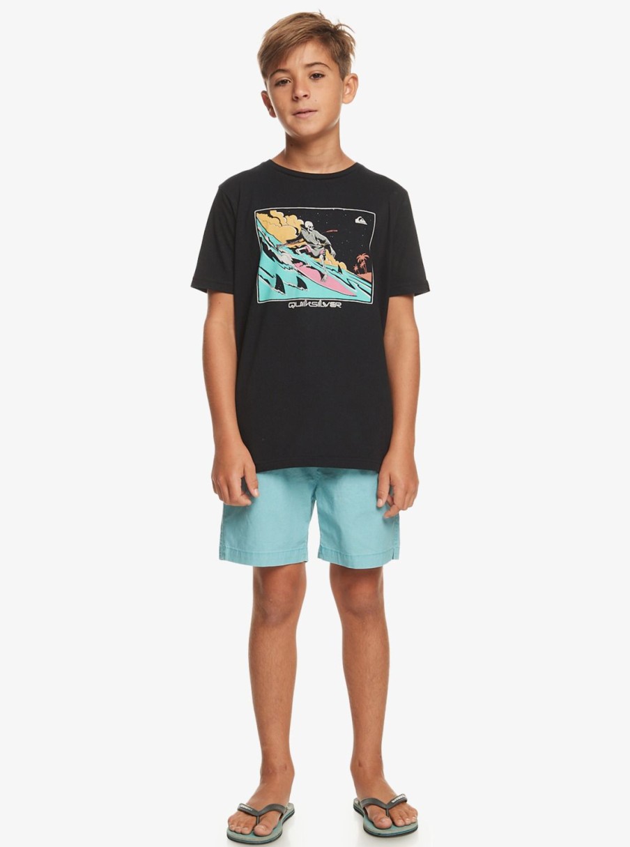 Nino Quiksilver Camisetas | Night Session - Camiseta Para Chicos 8-16 Black