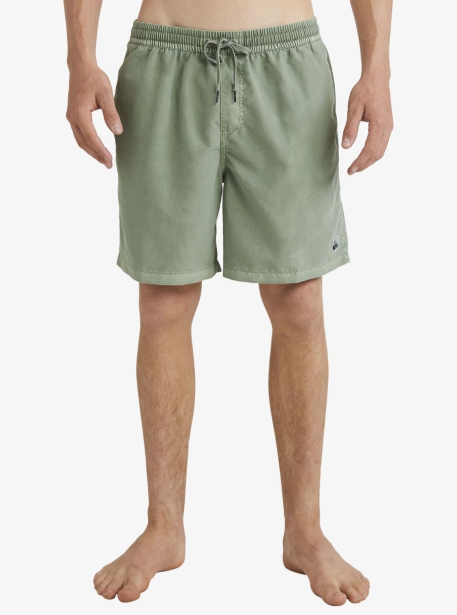 Hombre Quiksilver Trajes De Bano | Everyday Surfwash 17" - Short De Natacion Para Hombre Laurel Wreath