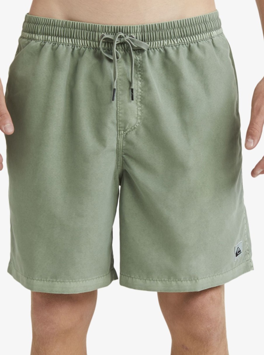 Hombre Quiksilver Trajes De Bano | Everyday Surfwash 17" - Short De Natacion Para Hombre Laurel Wreath