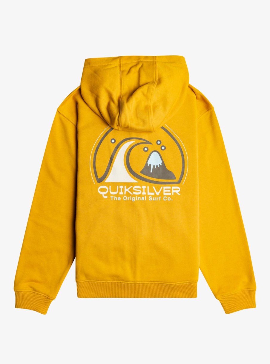 Nino Quiksilver Sudaderas | Circle Way - Sudadera Con Capucha Y Cremallera Para Chicos 10-16 Mustard