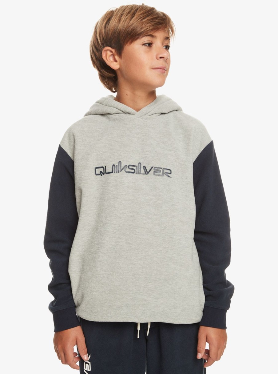 Nino Quiksilver Sudaderas | Essentials - Polar Con Capucha Para Chicos 8-16 Light Grey Heather