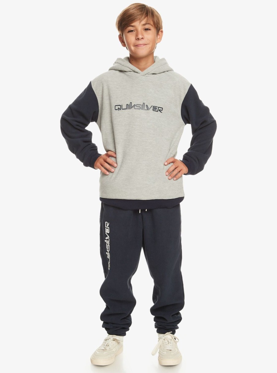 Nino Quiksilver Sudaderas | Essentials - Polar Con Capucha Para Chicos 8-16 Light Grey Heather