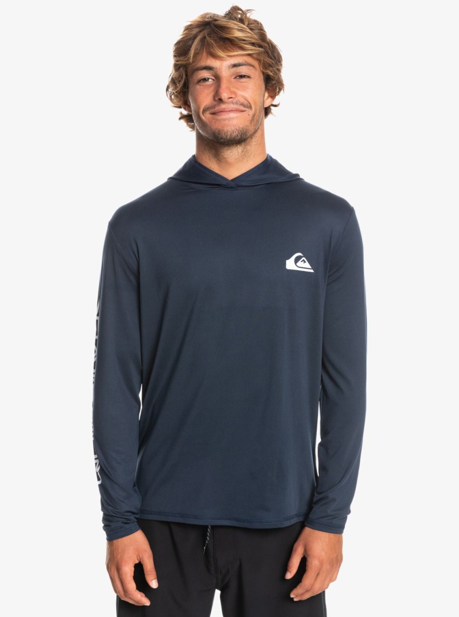 Hombre Quiksilver Lycras | Omni Session - Camiseta De Surf De Manga Larga Para Hombre Midnight Navy