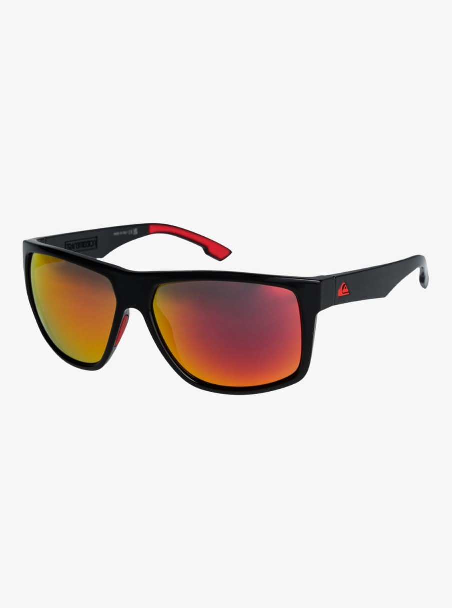 Hombre Quiksilver Gafas De Sol | Transmission - Gafas De Sol Para Hombre Black/Ml Red