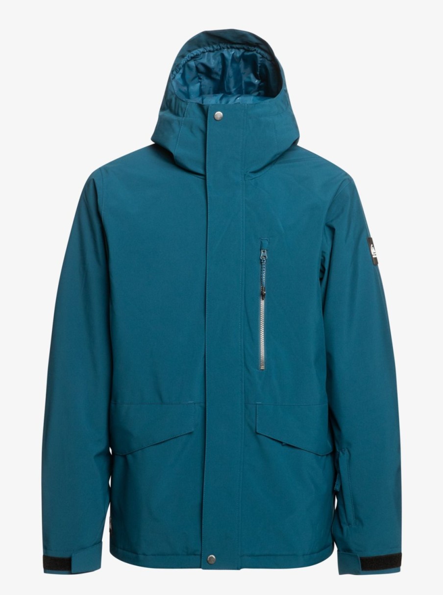 Hombre Quiksilver Chaquetas De Snow | Mission Solid - Chaqueta Para Nieve Para Hombre Majolica Blue