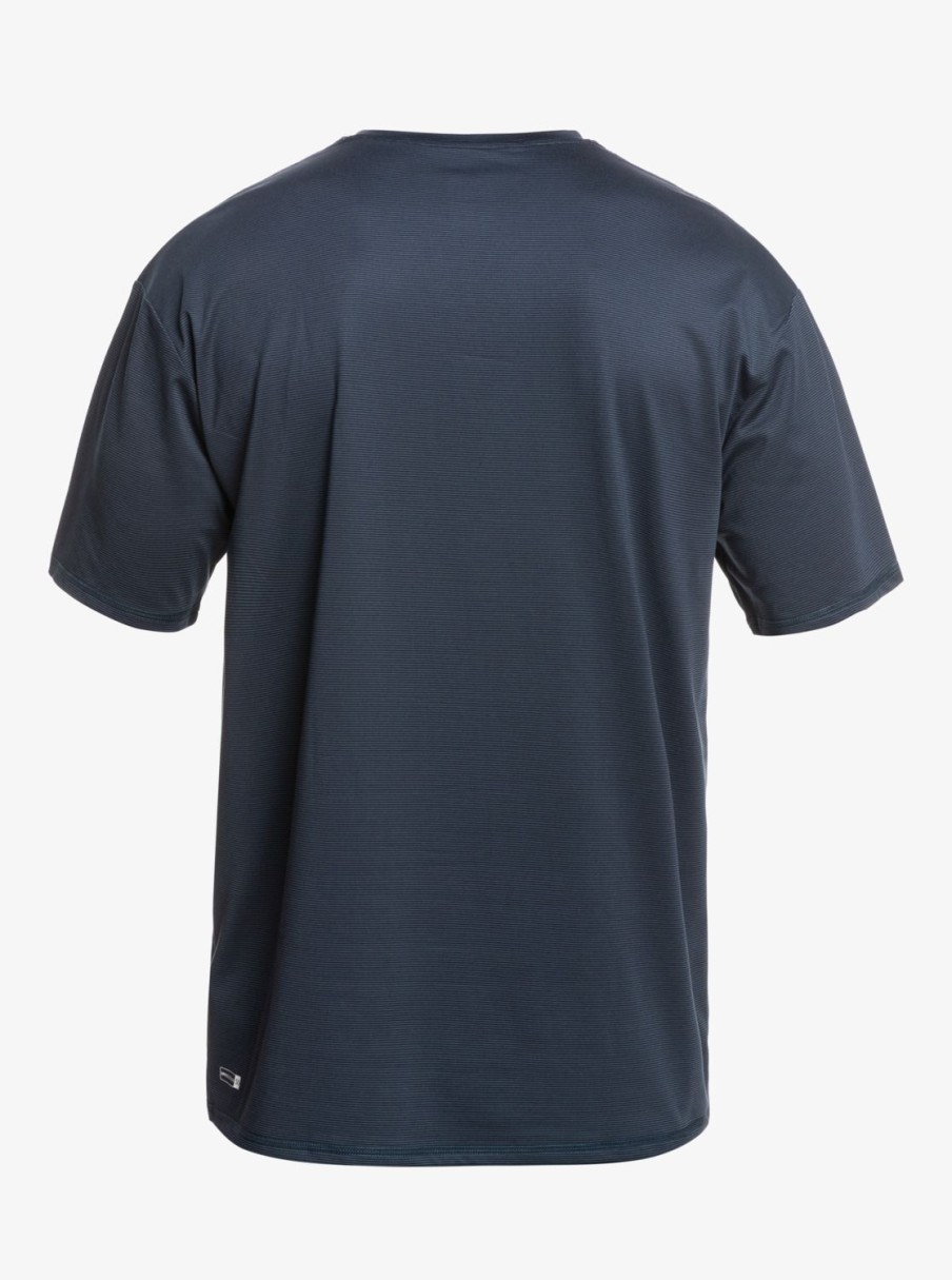 Hombre Quiksilver Lycras | Heritage Heather - Camiseta Surf De Manga Corta Upf 50 Para Hombre Midnight Navy Heather