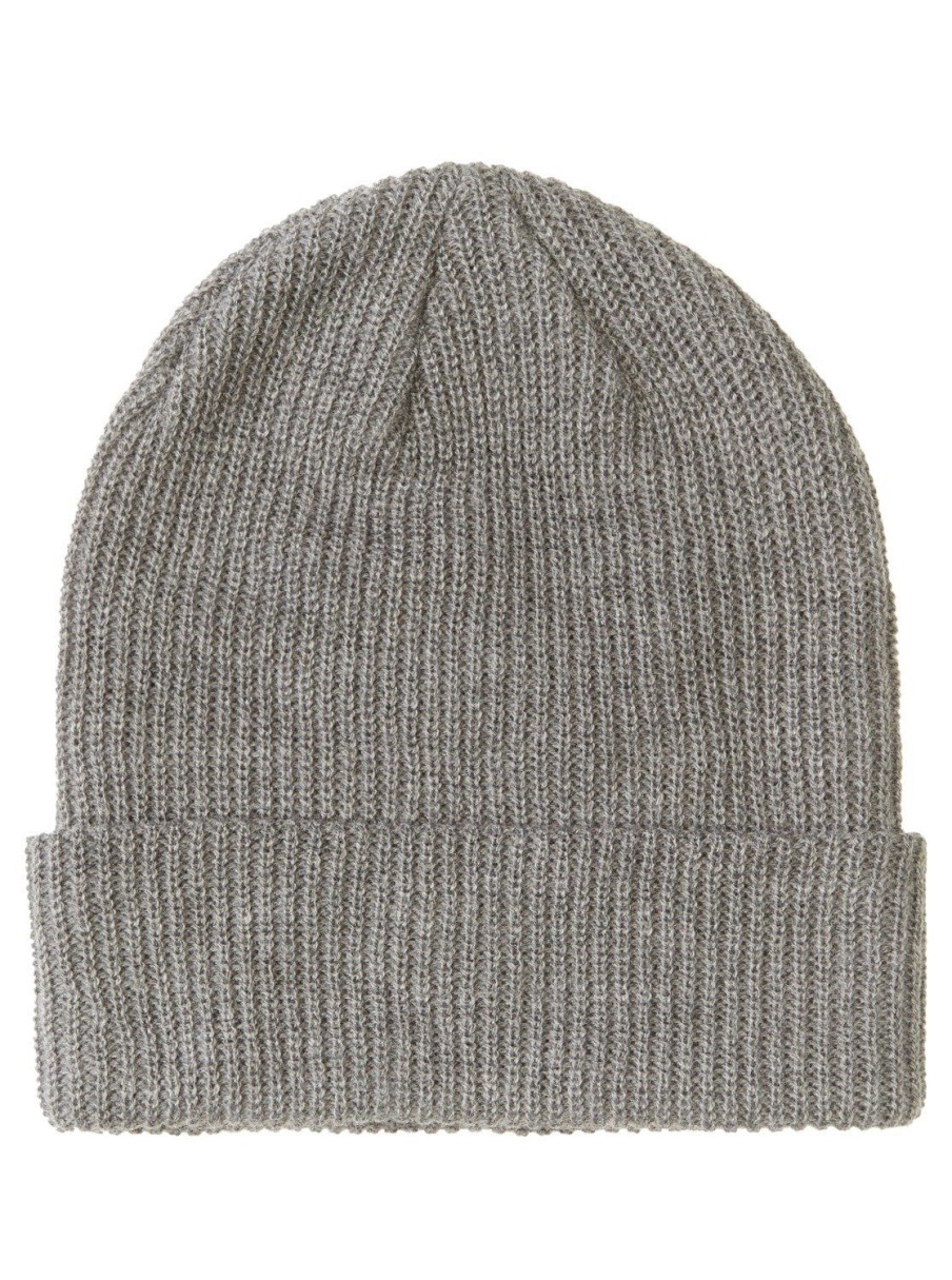 Hombre Quiksilver Accesorios | Performer - Gorro Con Dobladillo Para Hombre Medium Grey Wash