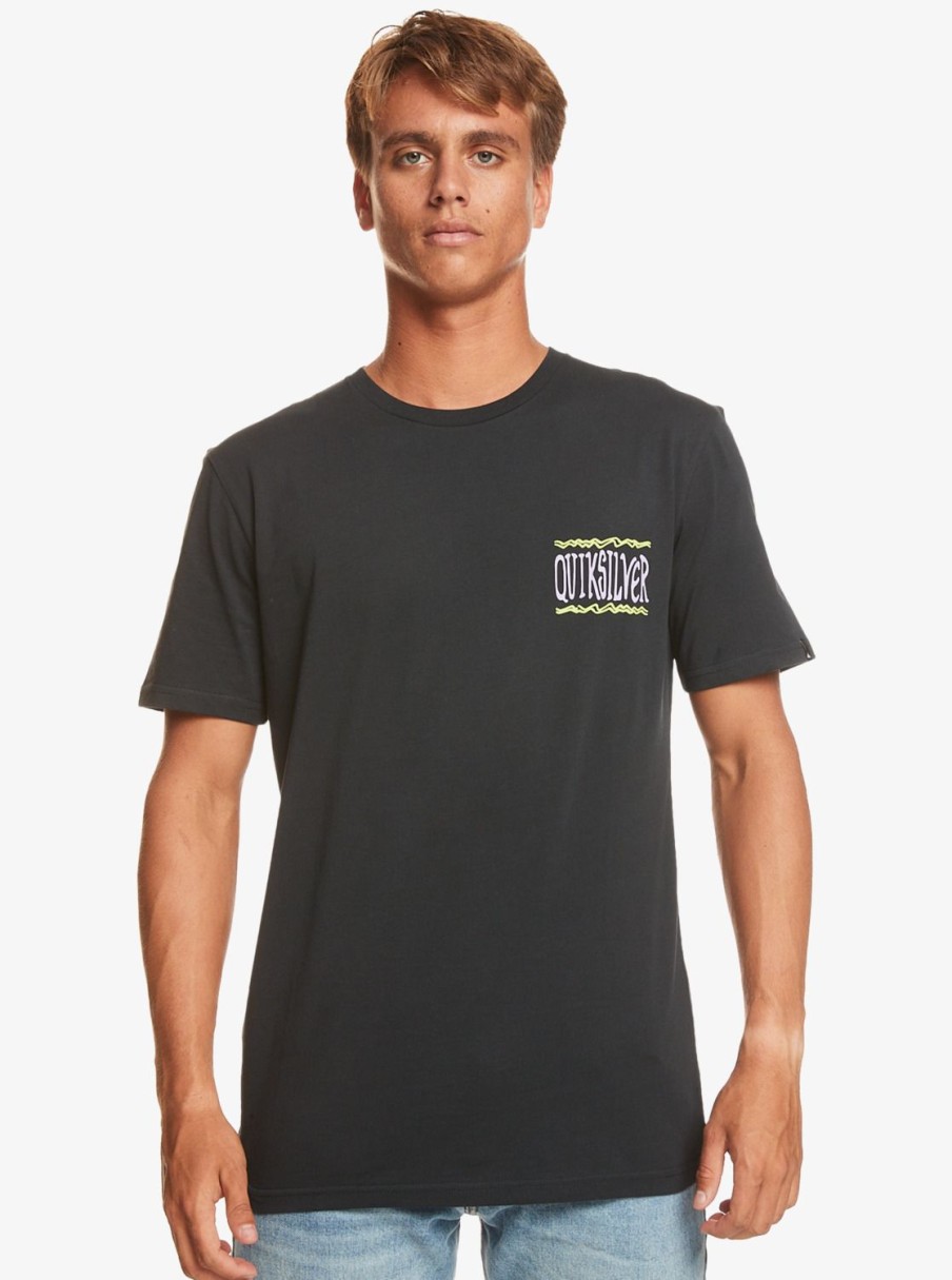 Hombre Quiksilver Camisetas & Polos | Taking Roots - Camiseta Para Hombre Black