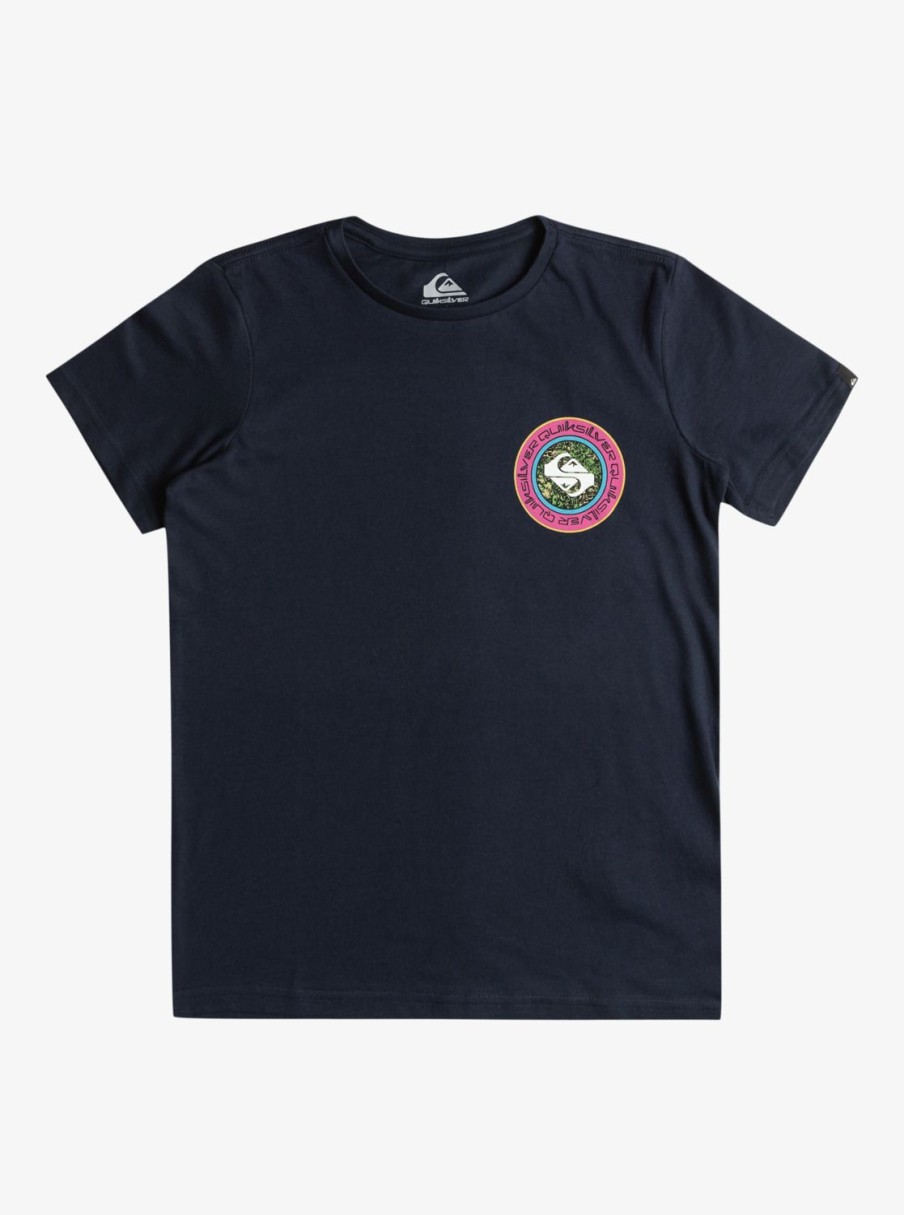 Nino Quiksilver Camisetas | Omni Circle - Camiseta Para Chicos 8-16 Navy Blazer