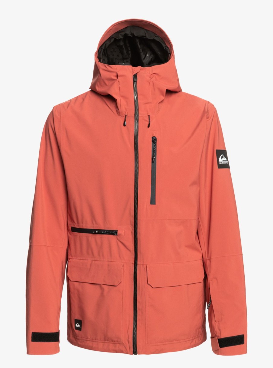 Hombre Quiksilver Chaquetas De Snow | Sammy Carlson Stretch Quest - Chaqueta Tecnica Snow Para Hombre Marsala