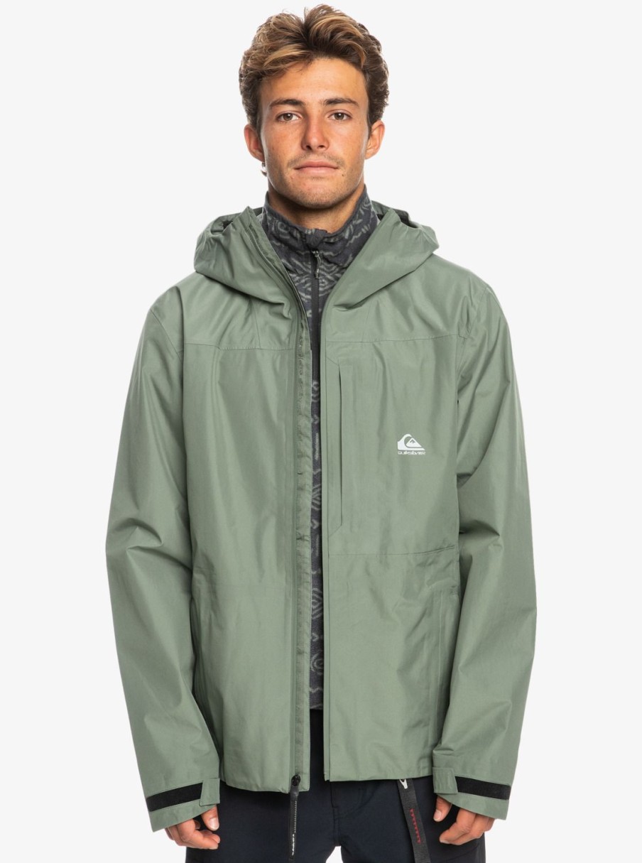 Hombre Quiksilver Chaquetas & Abrigos | Over Cast Gore-Tex® - Chaqueta De Invierno Impermeable Para Hombre Laurel Wreath