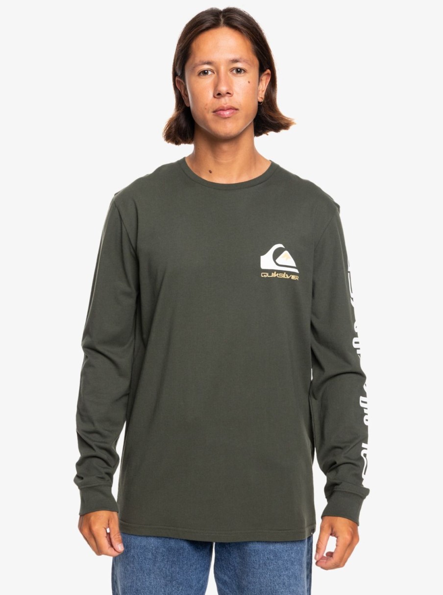 Hombre Quiksilver Camisetas & Polos | Omni Logo - Camiseta De Manga Larga Para Hombre Climbing Ivy