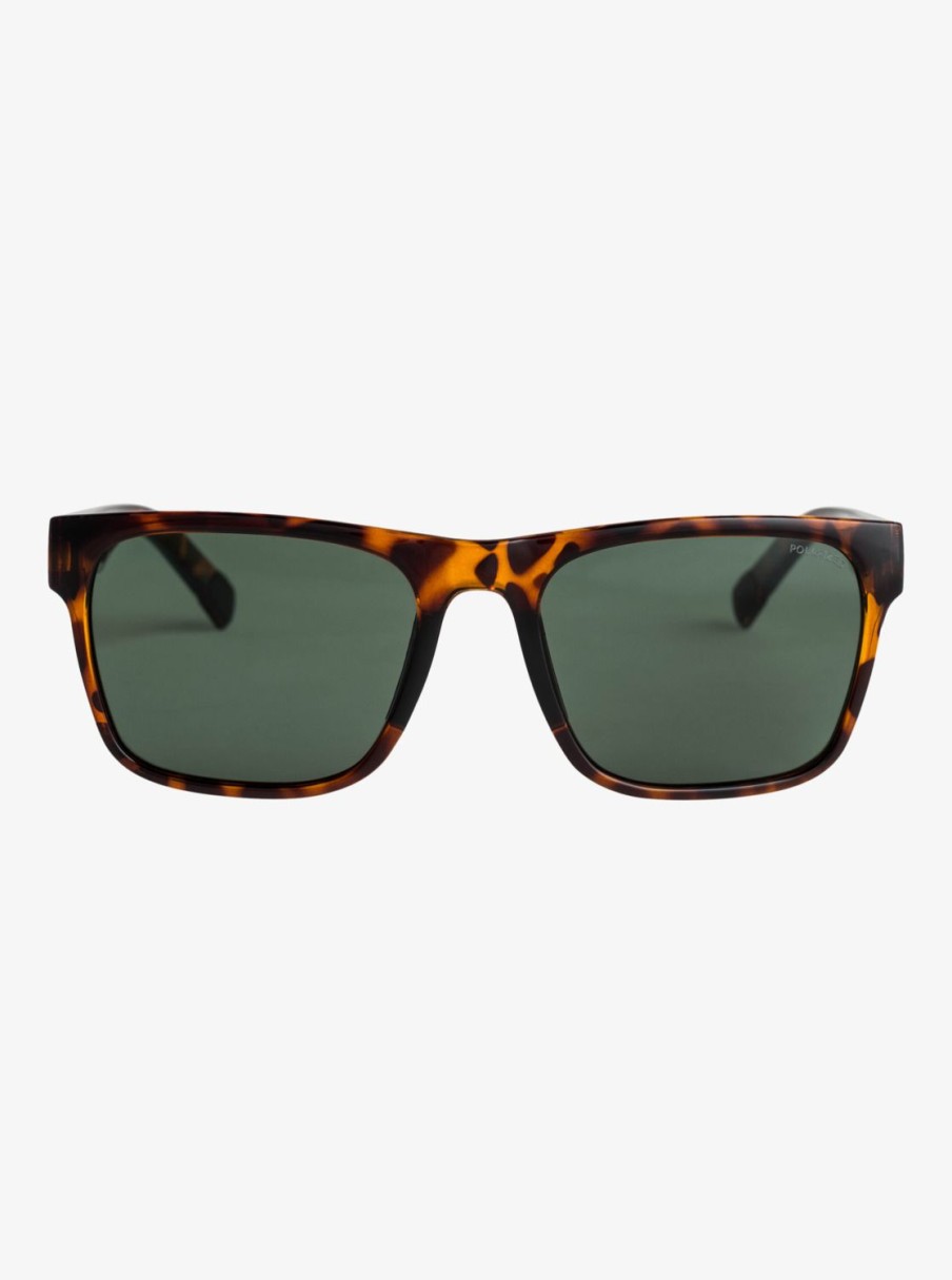 Hombre Quiksilver Gafas De Sol | Bomb P - Gafas De Sol Polarizadas Para Hombre Tortoise Brown/Green Plz