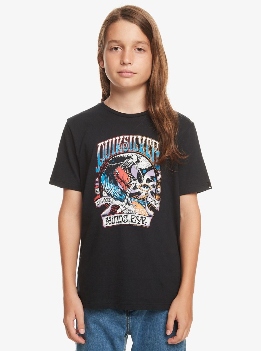 Nino Quiksilver Camisetas | The Land Down Under - Camiseta Para Chicos 8-16 Black