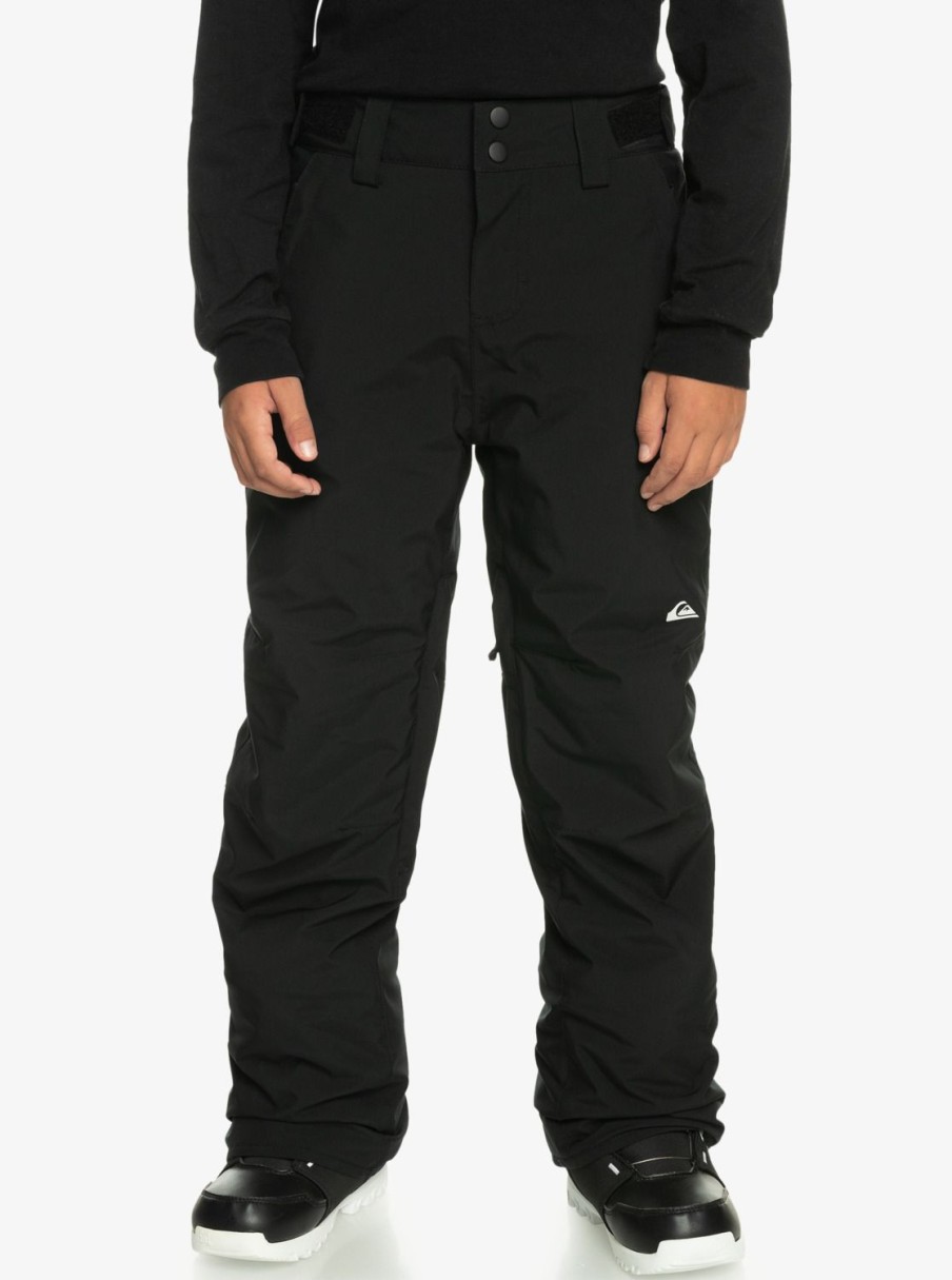 Nino Quiksilver Accesorios | Estate - Pantalon Tecnico Snow Para Chicos 8-16 True Black