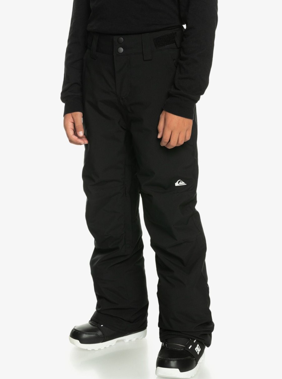 Nino Quiksilver Accesorios | Estate - Pantalon Tecnico Snow Para Chicos 8-16 True Black