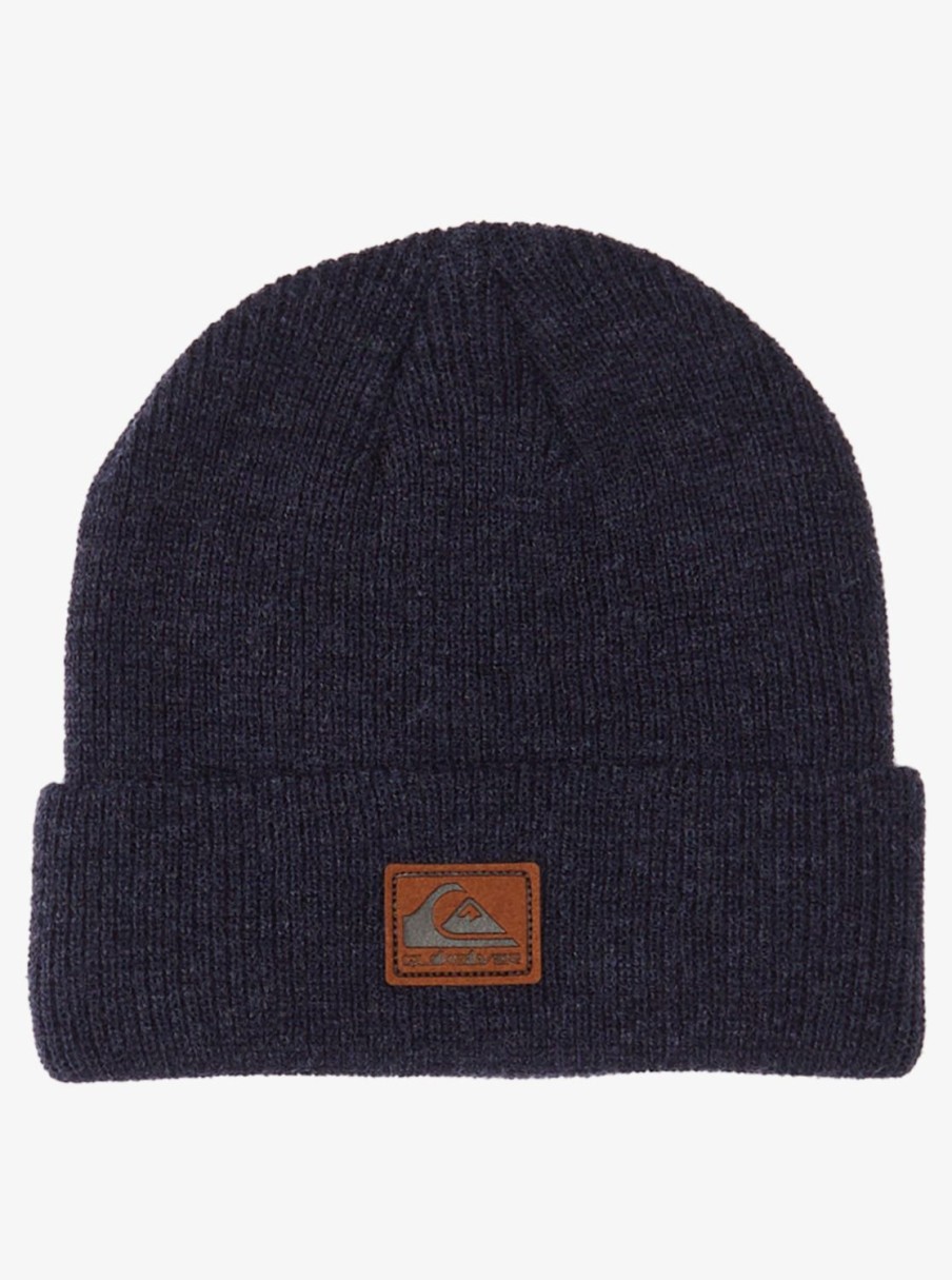 Hombre Quiksilver Accesorios | Performer - Gorro Con Dobladillo Para Hombre Navy Blazer Heather