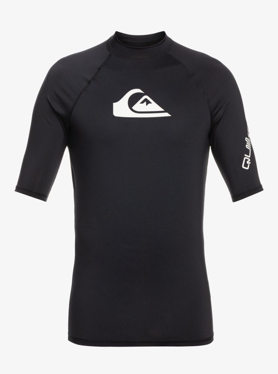 Hombre Quiksilver Lycras | All Time - Licra De Manga Corta Upf 50 Para Hombre Black