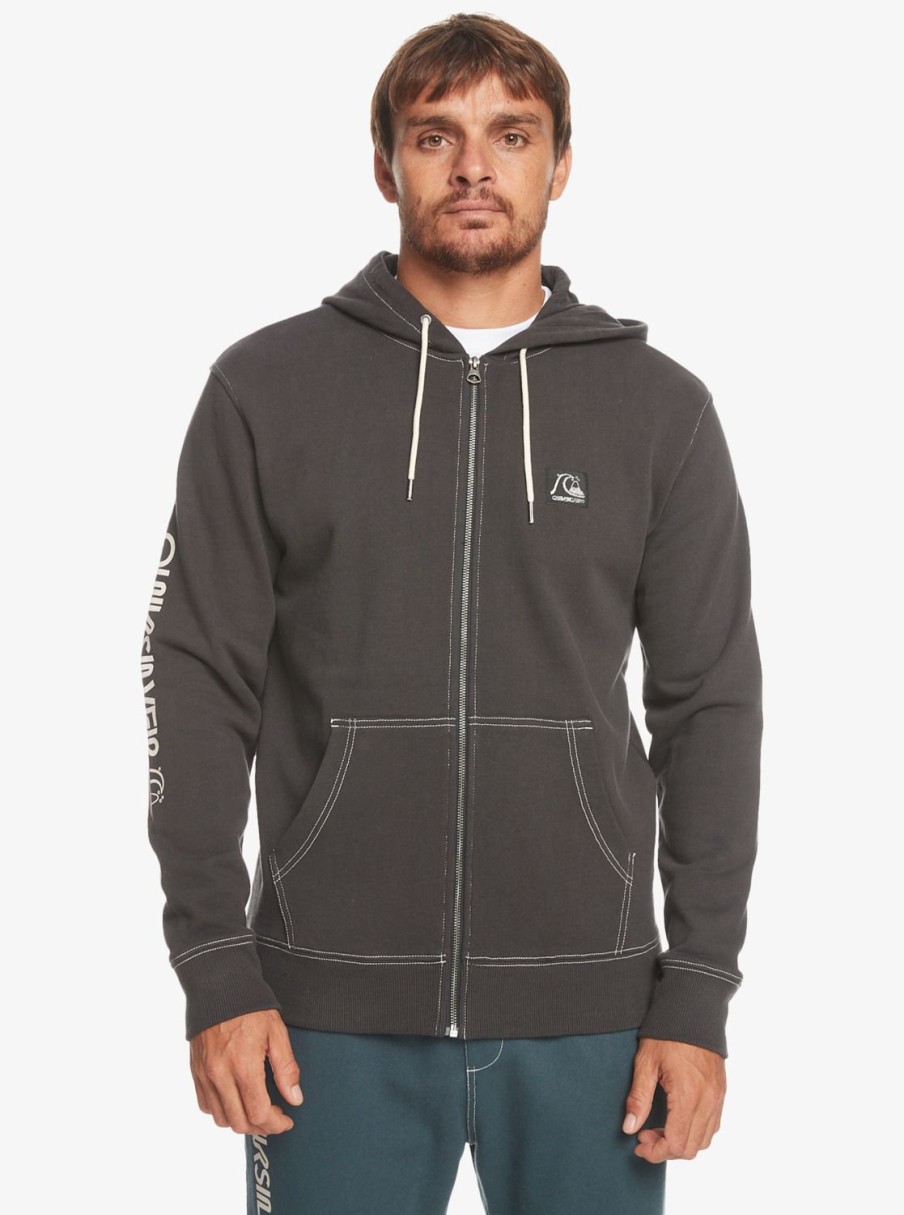 Hombre Quiksilver Sudaderas & Jerseis | The Original - Sudadera Con Capucha Y Cremallera Para Hombre Black