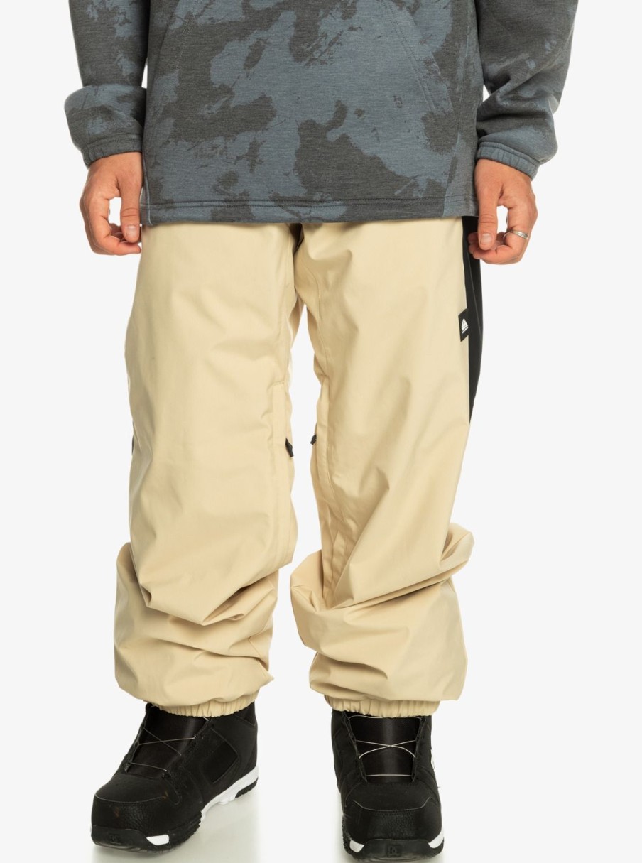 Hombre Quiksilver Pantalones De Snow | Snow Down - Pantalon Tecnico Snow Para Hombre Pale Khaki