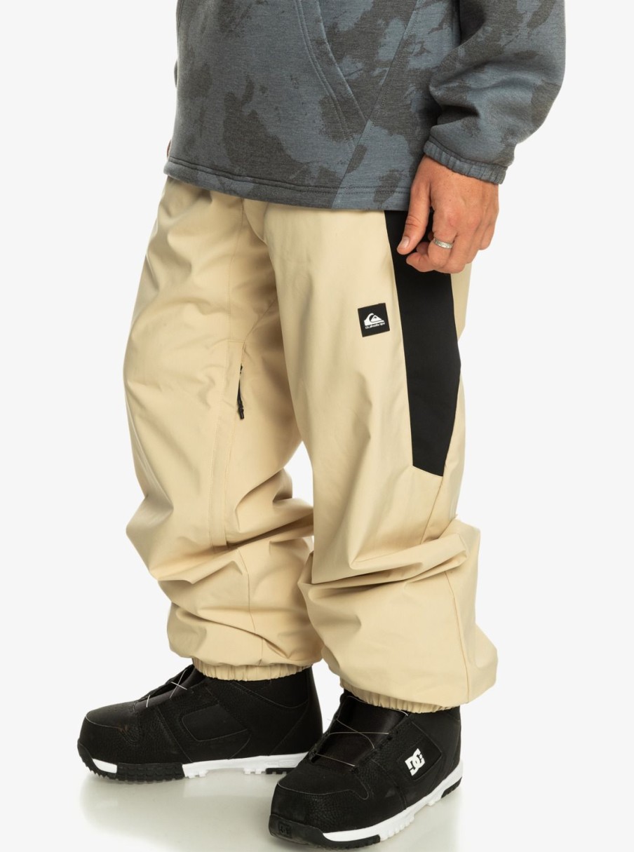 Hombre Quiksilver Pantalones De Snow | Snow Down - Pantalon Tecnico Snow Para Hombre Pale Khaki