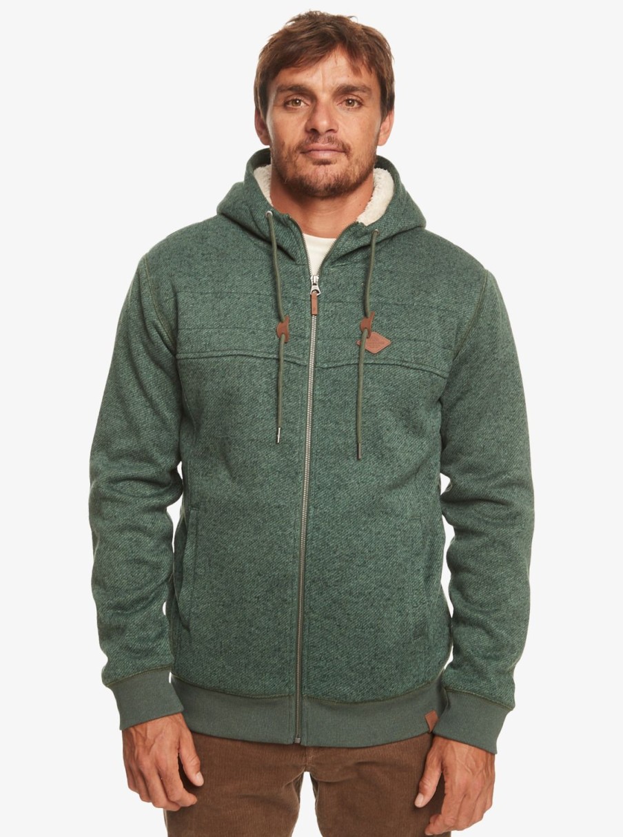 Hombre Quiksilver Sudaderas & Jerseis | Cypress Keller - Sudadera Con Capucha Y Cremallera Para Hombre Laurel Wreath Heather