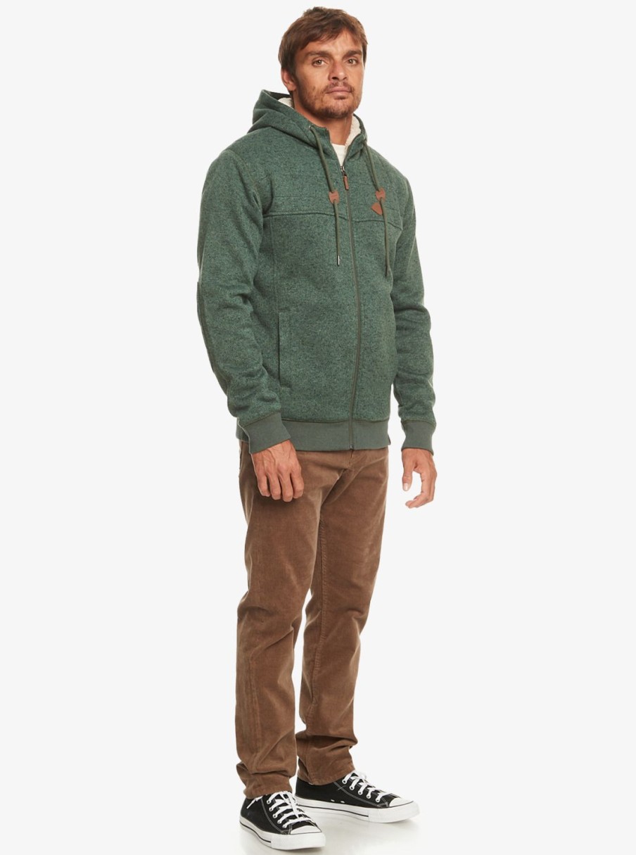 Hombre Quiksilver Sudaderas & Jerseis | Cypress Keller - Sudadera Con Capucha Y Cremallera Para Hombre Laurel Wreath Heather