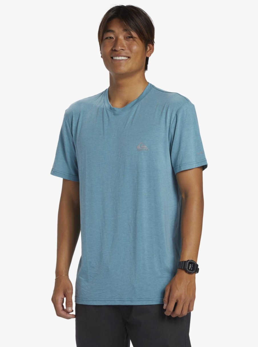 Hombre Quiksilver Camisetas & Polos | Coastal Run - Camiseta Para Hombre Brittany Blue