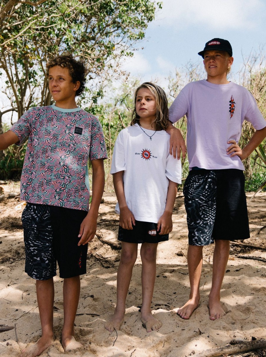 Nino Quiksilver Camisetas | Radical Times - Camiseta Para Chicos 10-16 Purple Rose