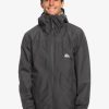 Hombre Quiksilver Chaquetas & Abrigos | Over Cast Gore-Tex® - Chaqueta De Invierno Impermeable Para Hombre Phantom